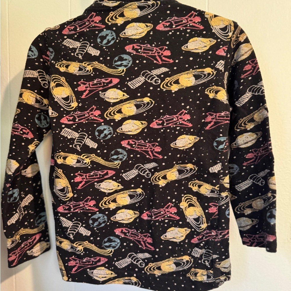 Craft + Flow Knitwear Space Print Long Sleeve Tee | Size 3T 🚀🪐✨ - Picture 4 of 6
